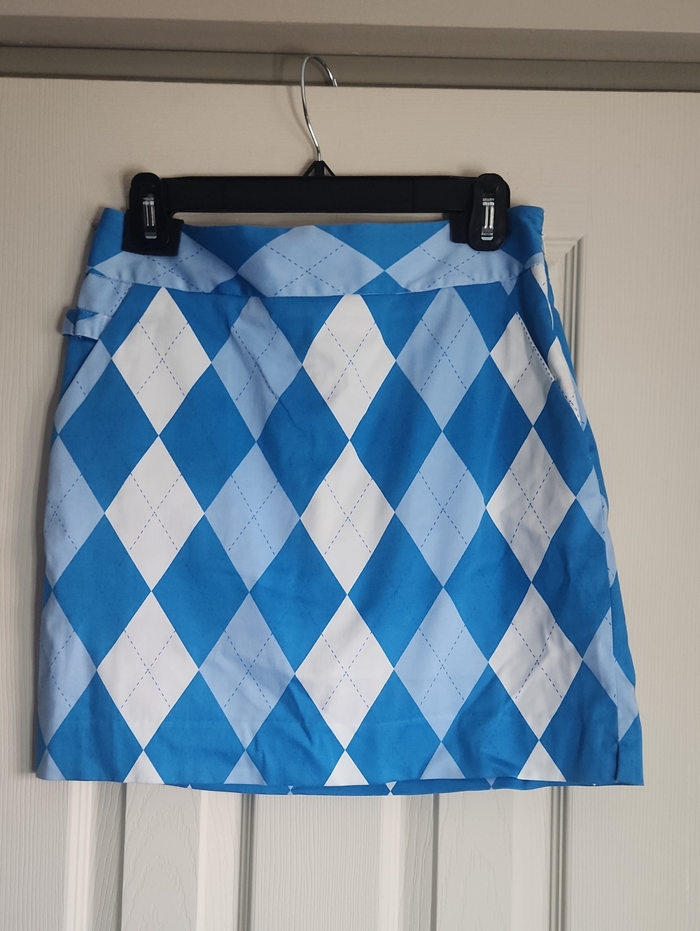 Women's Blue Argyle Gokf Skirt